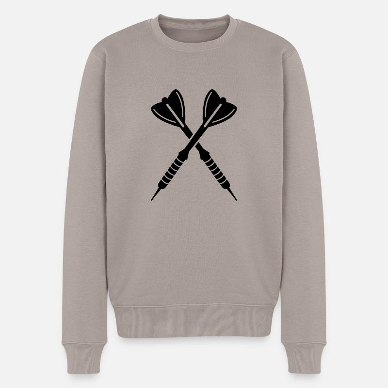 darts symbol - Männer Premium Bio Pullover - Taupe