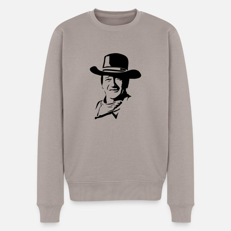 wayne - Männer Premium Bio Pullover - Taupe