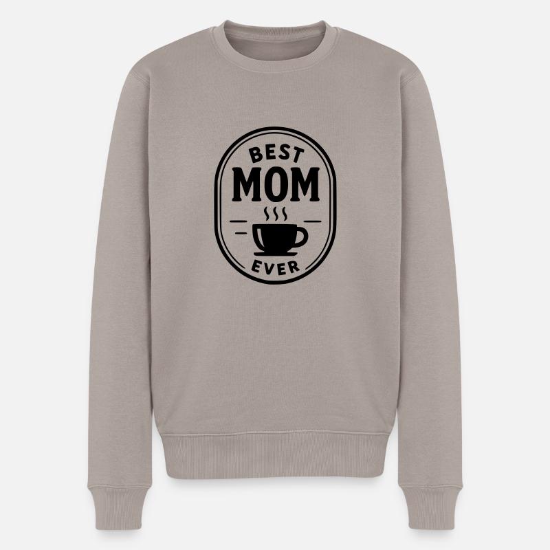Beste Mama aller Zeiten - Männer Premium Bio Pullover - Taupe