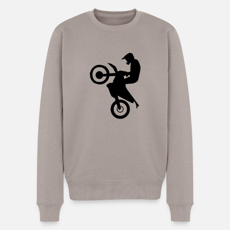 Hard Enduro Rider - Männer Premium Bio Pullover - Taupe