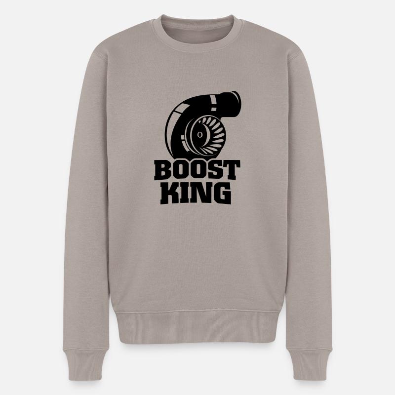 Boost King - Männer Premium Bio Pullover - Taupe