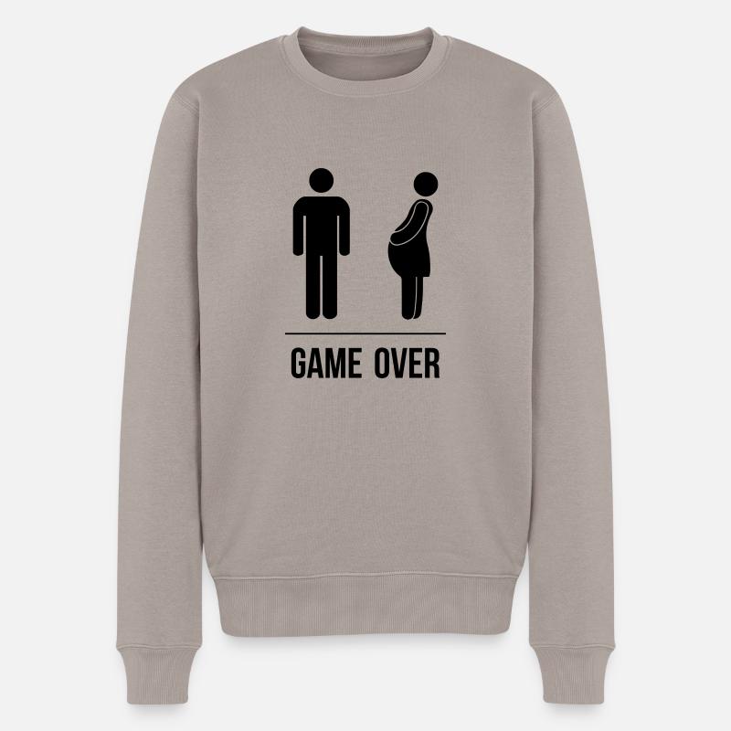 Game Over - Pull Premium bio Homme - taupe