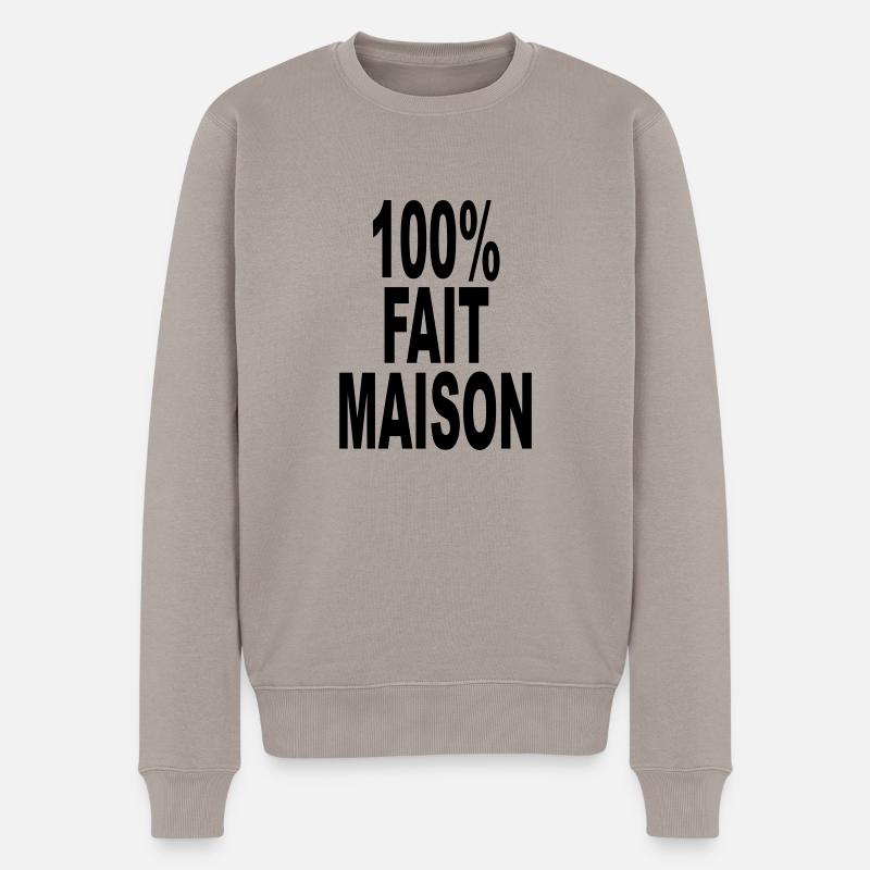 fait maison cent pour cent - Pull Premium bio Homme - taupe