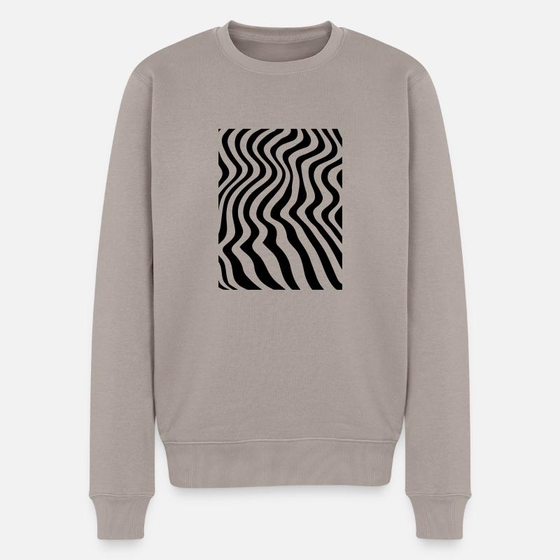 Databending Lines - Männer Premium Bio Pullover - Taupe