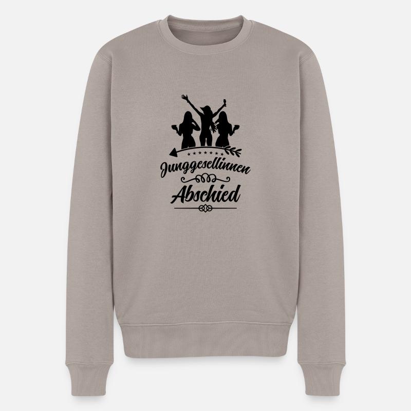 junggesellinnen abschied maedels - Männer Premium Bio Pullover - Taupe