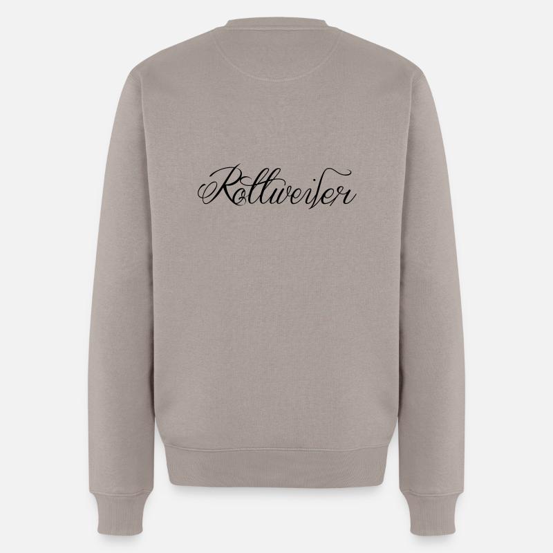 Rottweiler Kopf - Männer Premium Bio Pullover - Taupe