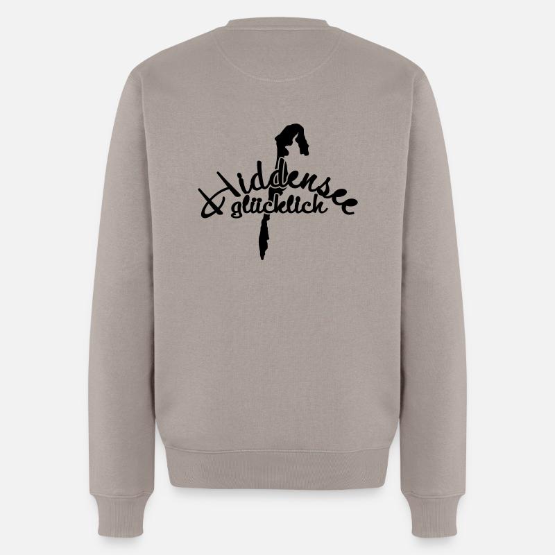 Mittelpunkt der Insel - Männer Premium Bio Pullover - Taupe