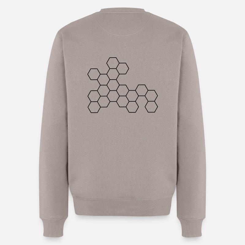 Waben - Männer Premium Bio Pullover - Taupe