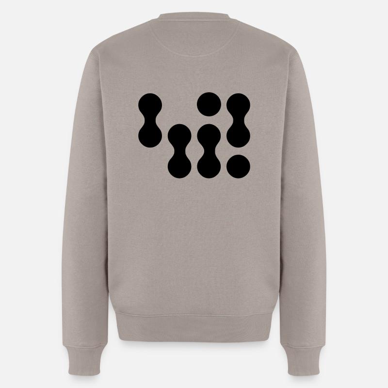 42 (weißer Text) - Männer Premium Bio Pullover - Taupe