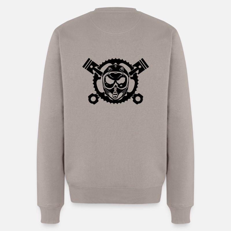ride cross - Männer Premium Bio Pullover - Taupe