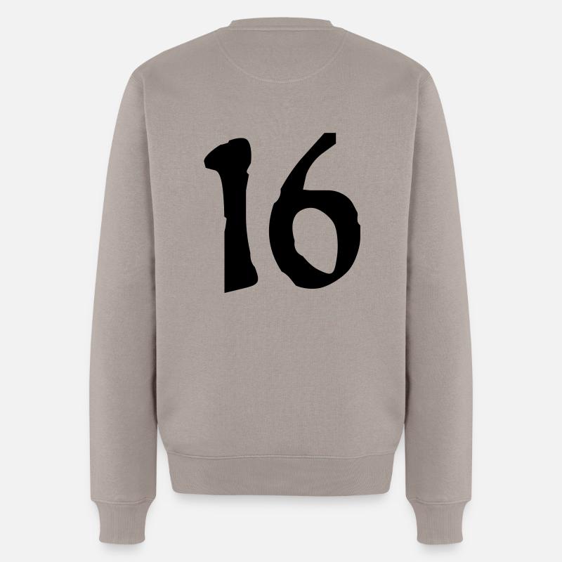 16_vec_1de - Männer Premium Bio Pullover - Taupe