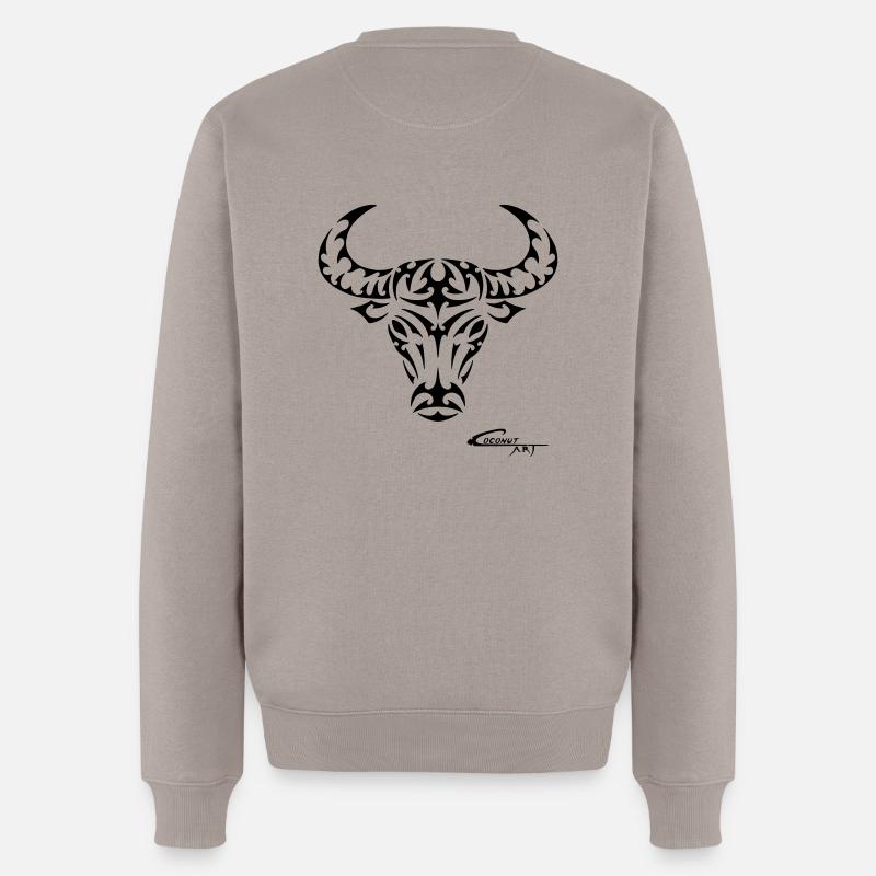 Sternzeichen Stier - Männer Premium Bio Pullover - Taupe