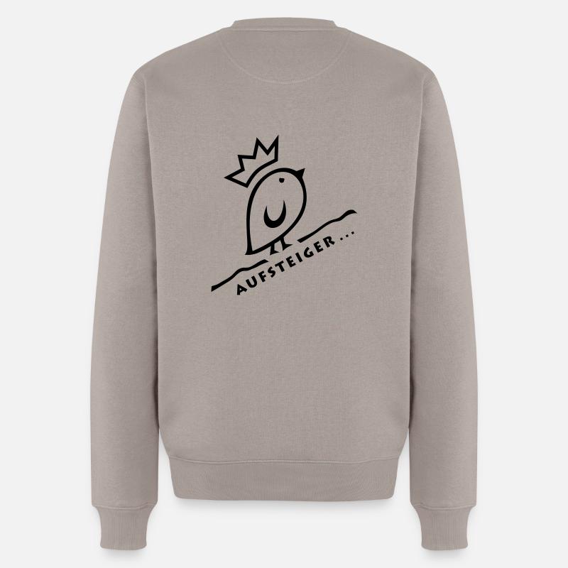 Tweetlercools - AUFSTEIGER - Männer Premium Bio Pullover - Taupe