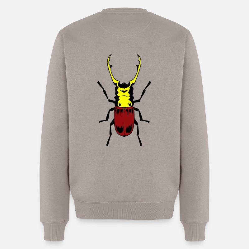 Hirschkäfer Insekt Insekten - Männer Premium Bio Pullover - Taupe
