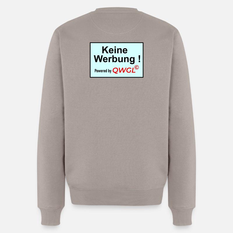 Keine Werbung powered by - Männer Premium Bio Pullover - Taupe