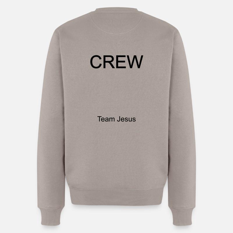 Team Jesus - Männer Premium Bio Pullover - Taupe