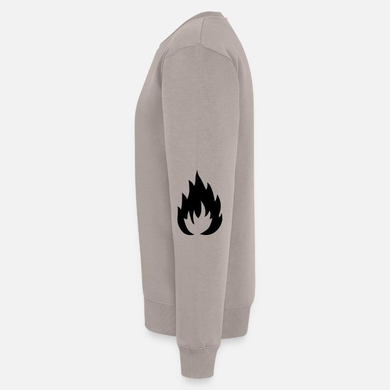 Flamme - Männer Premium Bio Pullover - Taupe