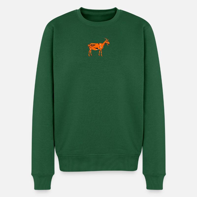 Saint Patrick's Day Ziege - Männer Premium Bio Pullover - Flaschengrün