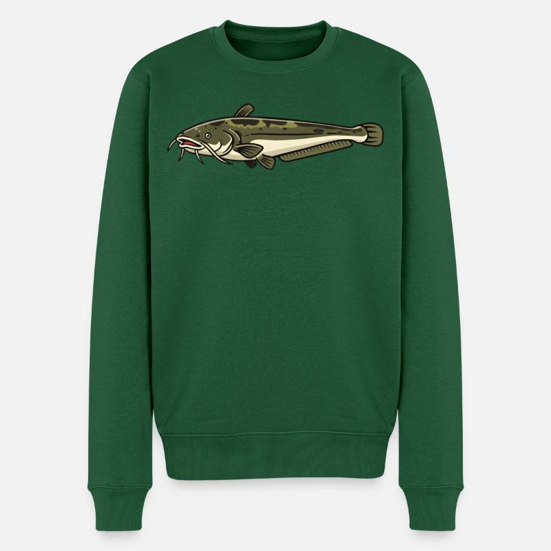 Wels - Männer Premium Bio Pullover - Flaschengrün