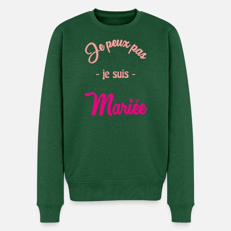 MARIEE. FUTURE MARIEE. EVJF - Pull Premium bio Homme - vert bouteille
