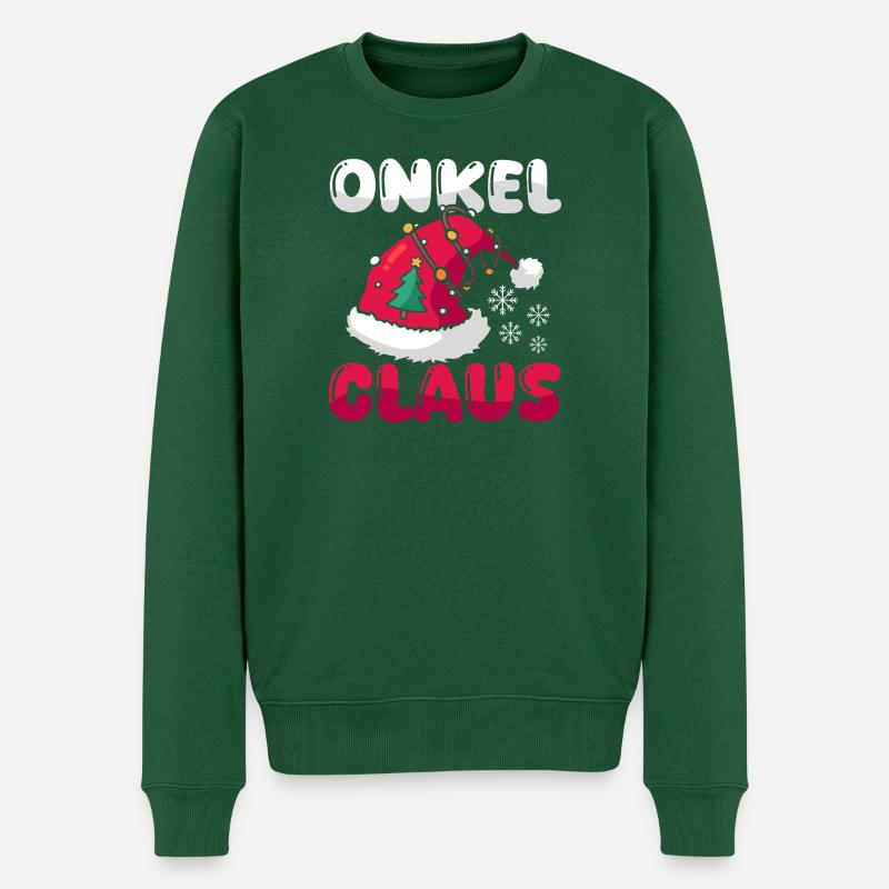 Père Noël Oncle Noël - Pull Premium bio Homme - vert bouteille