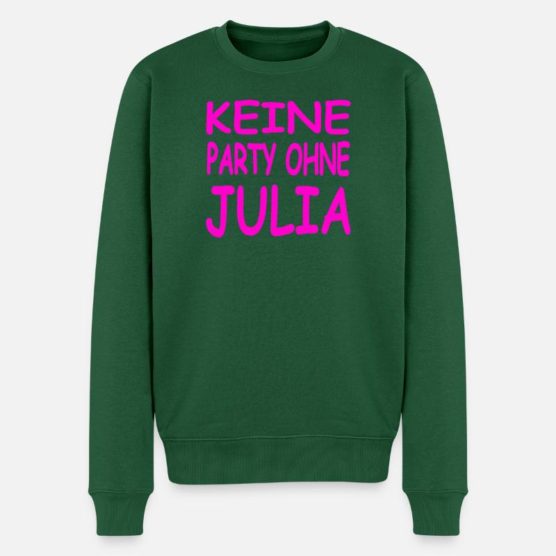 Julia - Männer Premium Bio Pullover - Flaschengrün