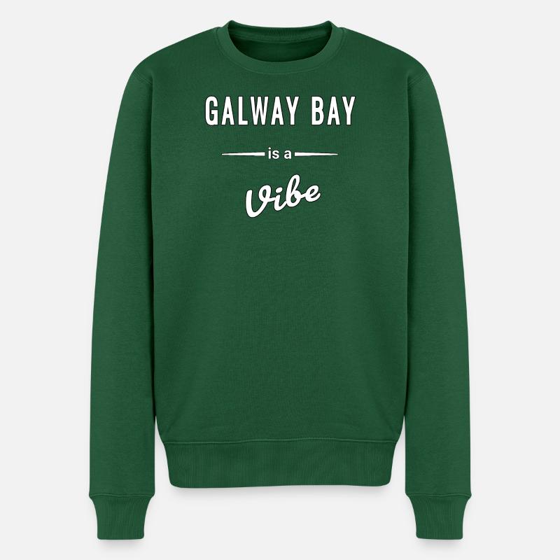 Galway Bay ist ein echter Vibe Spruch - Männer Premium Bio Pullover - Flaschengrün
