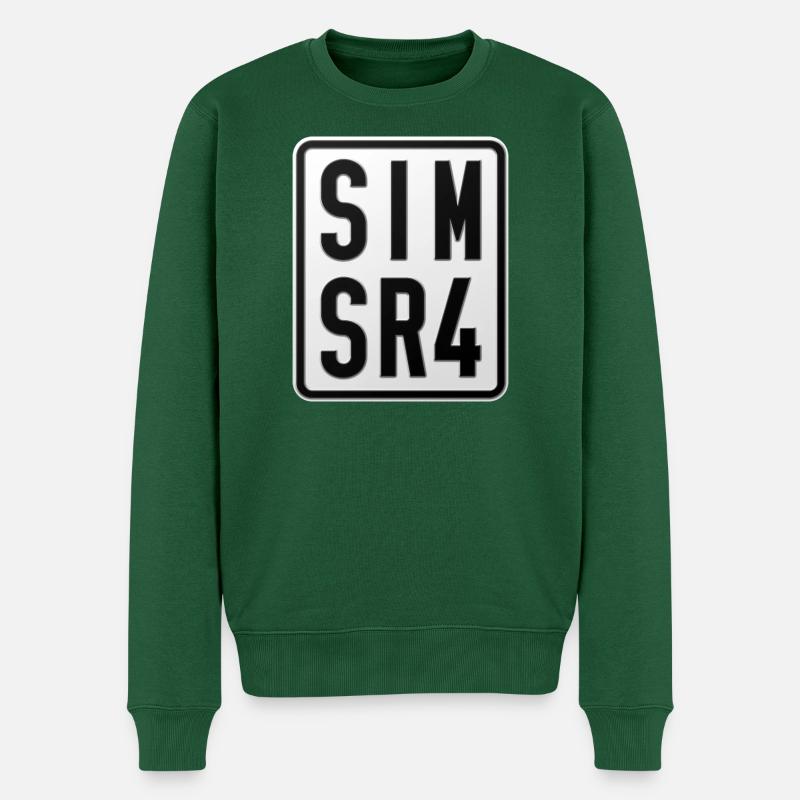 Plaque d’immatriculation du cyclomoteur Simson SR4 - Pull Premium bio Homme - vert bouteille