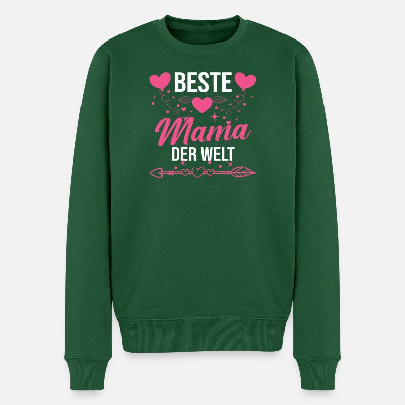 Beste Mama der Welt - Männer Premium Bio Pullover - Flaschengrün