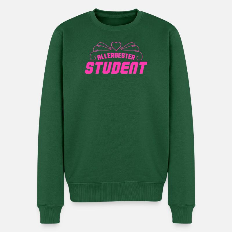 Allerbester Student - Männer Premium Bio Pullover - Flaschengrün