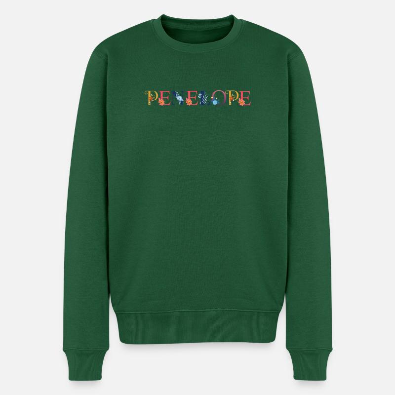 Penelope - Männer Premium Bio Pullover - Flaschengrün