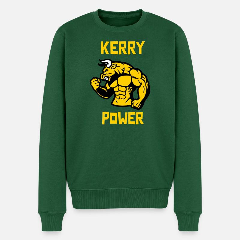 Kerry Power - Männer Premium Bio Pullover - Flaschengrün