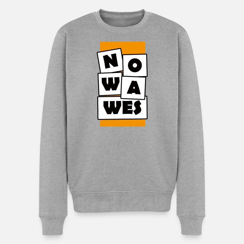 NOWAWES - Männer Premium Bio Pullover - Grau meliert