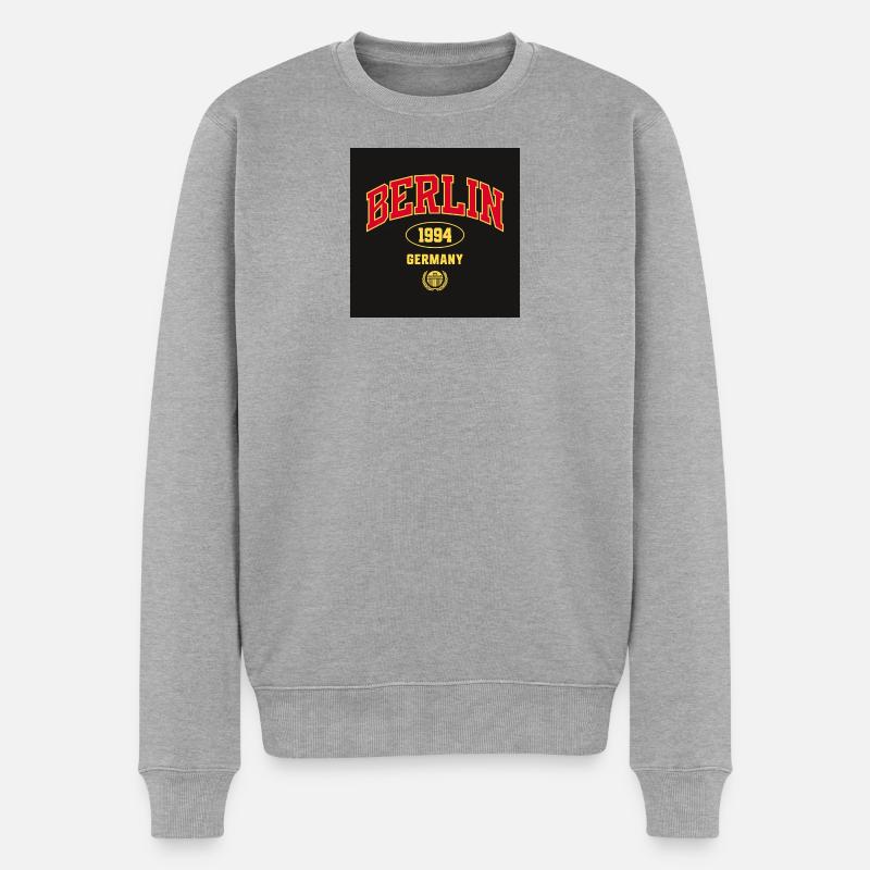 Berlin Retro 1994 Germany - Männer Premium Bio Pullover - Grau meliert