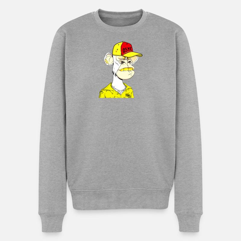 Ape Straßenrebell Cap - Männer Premium Bio Pullover - Grau meliert