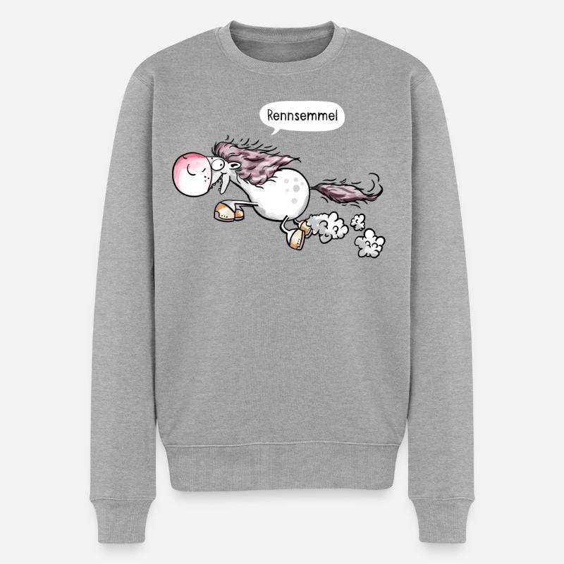 Die Rennsemmel - Männer Premium Bio Pullover - Grau meliert