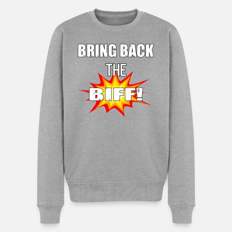 Rugby Biff - Männer Premium Bio Pullover - Grau meliert