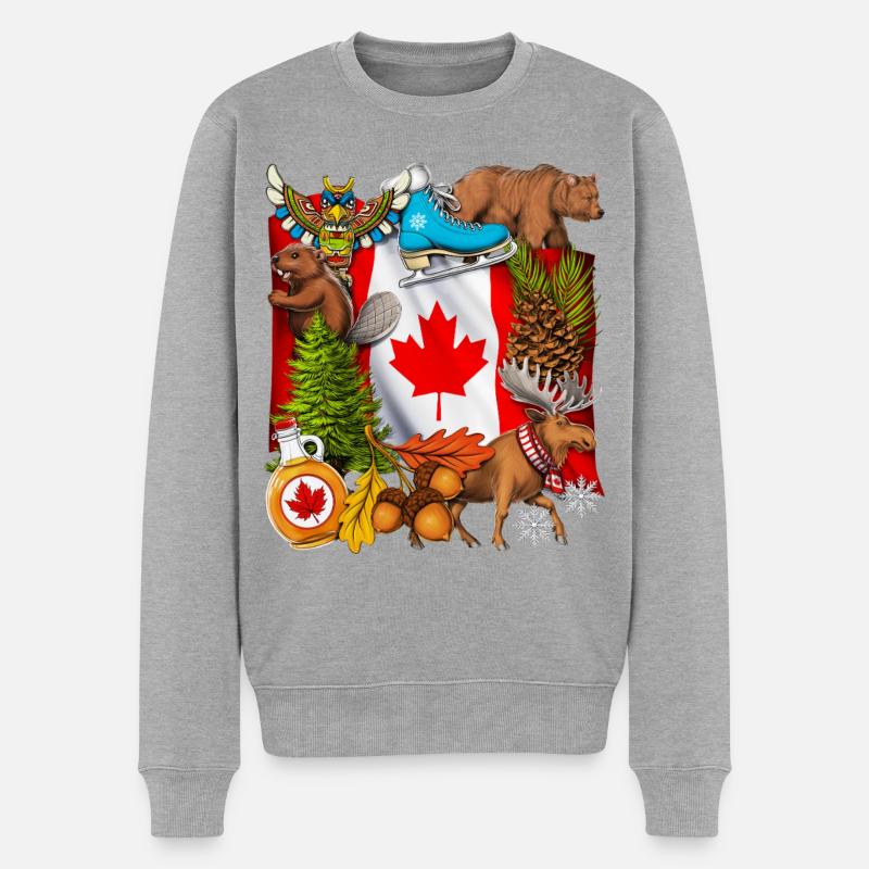 Fierté Canada - Pull Premium bio Homme - gris chiné