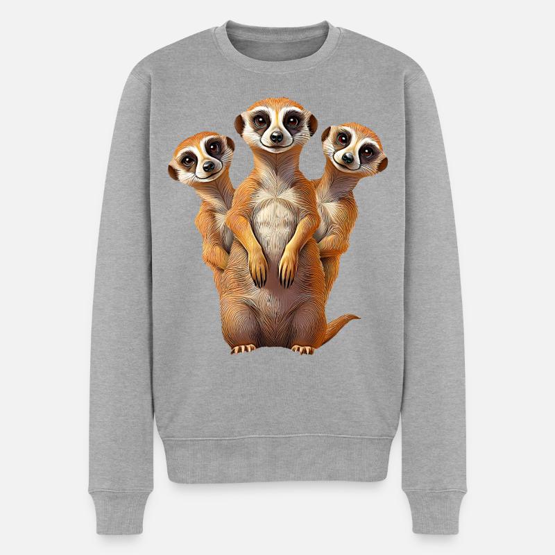 Erdmannchen - Pull Premium bio Homme - gris chiné