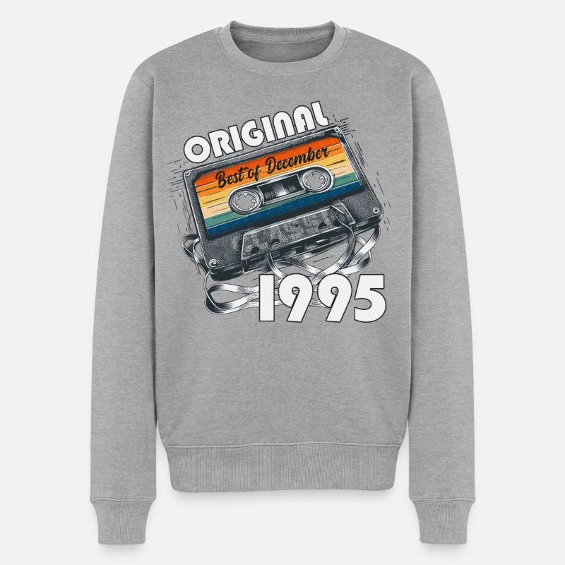 Cassette du 30e anniversaire décembre 1995 - Pull Premium bio Homme - gris chiné