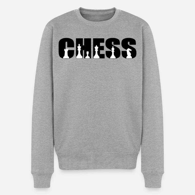 Chess - Pull Premium bio Homme - gris chiné