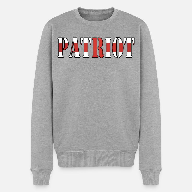 Englischer Patriot Pride - Männer Premium Bio Pullover - Grau meliert
