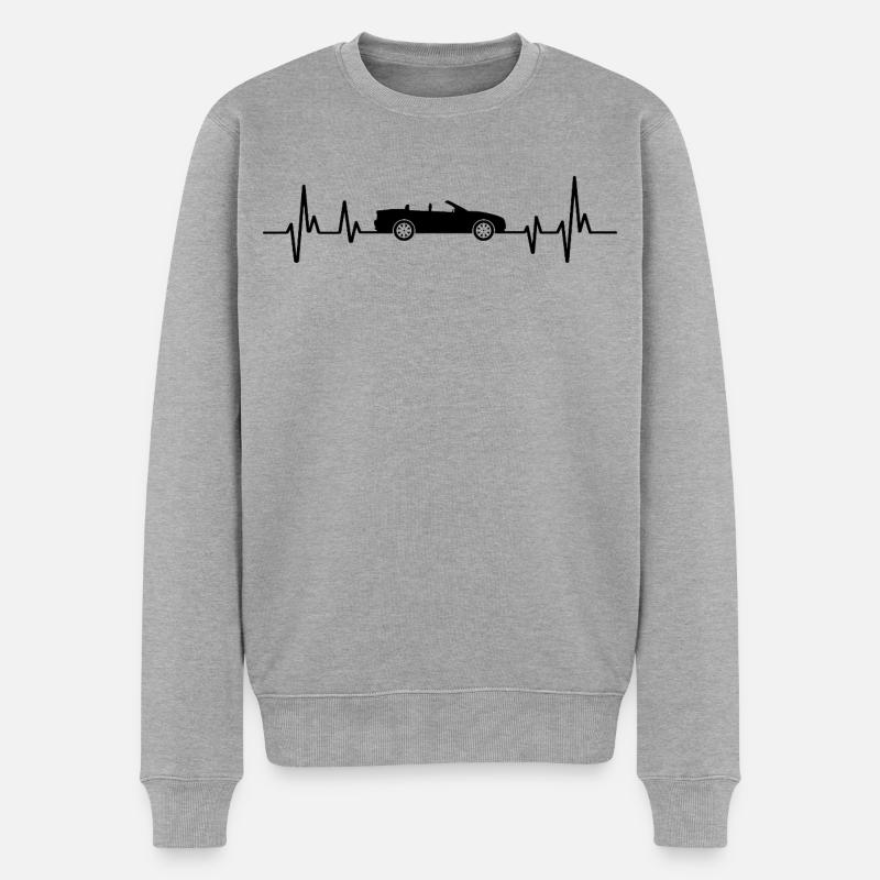 Cabrio Auto Cabrio Auto - Männer Premium Bio Pullover - Grau meliert