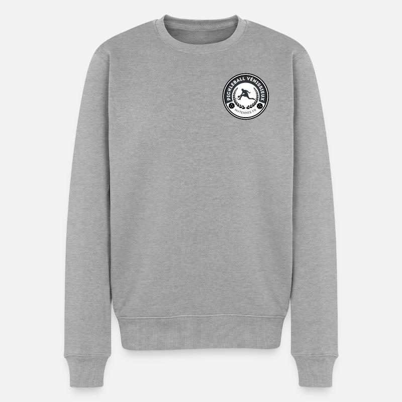 LOGO MVT PICKLEBALL - Männer Premium Bio Pullover - Grau meliert