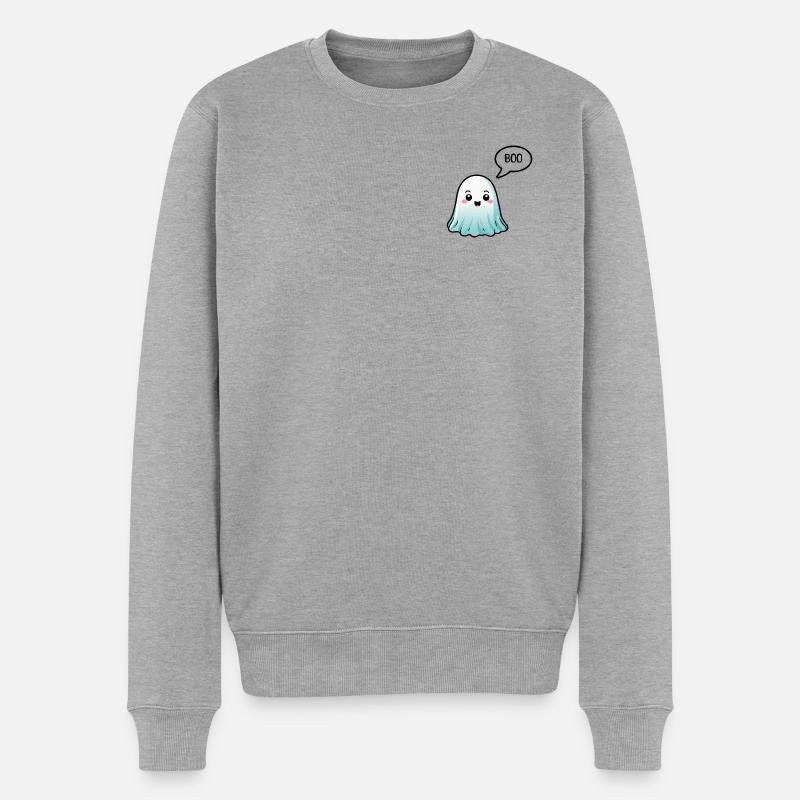 Geist - Männer Premium Bio Pullover - Grau meliert