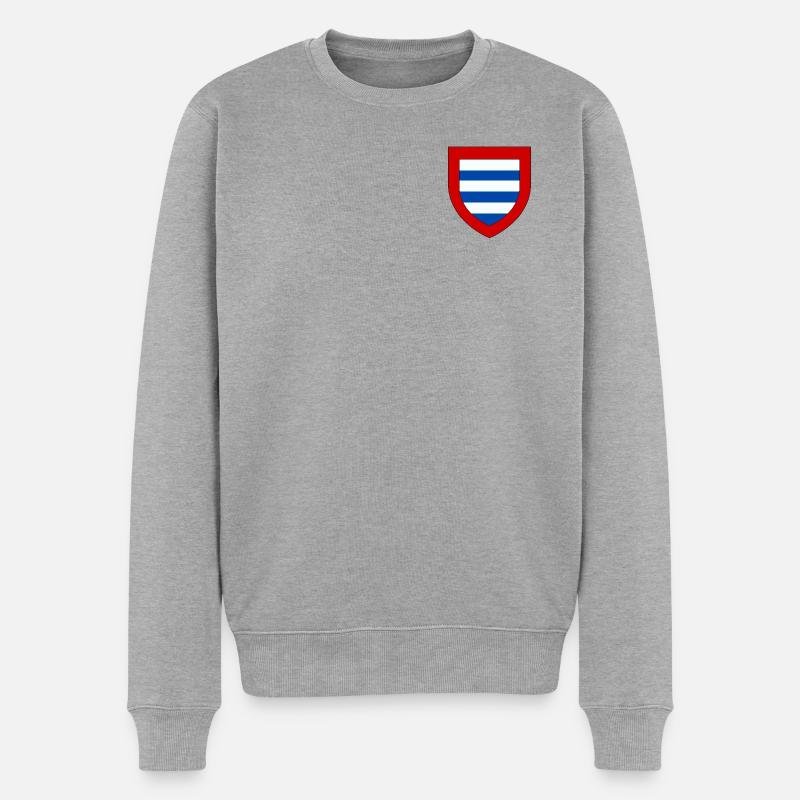 Wappen der Goële - Männer Premium Bio Pullover - Grau meliert