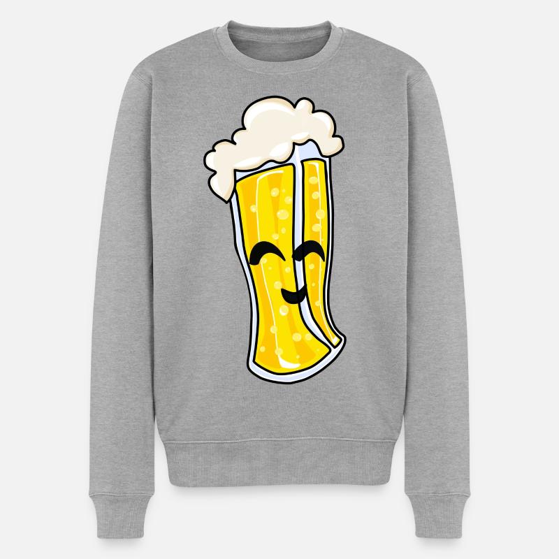 Beer joy - Pull Premium bio Homme - gris chiné