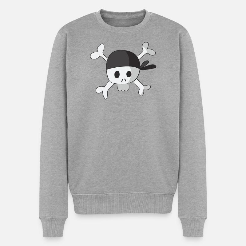 pirate - Pull Premium bio Homme - gris chiné