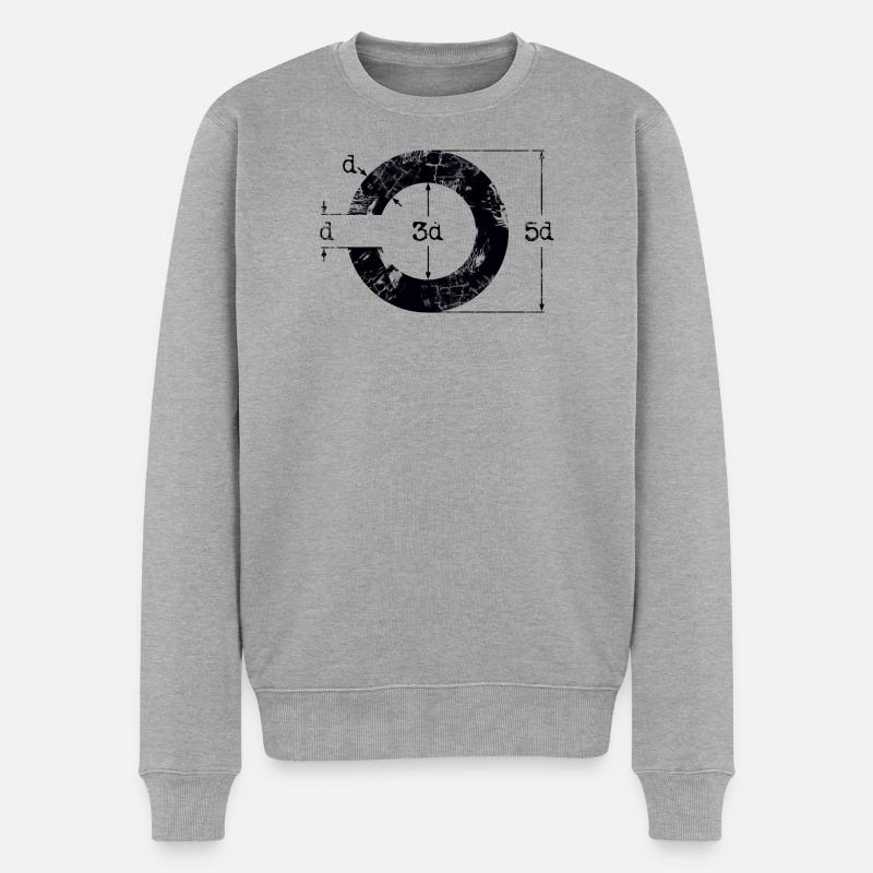 Landoltring - Männer Premium Bio Pullover - Grau meliert