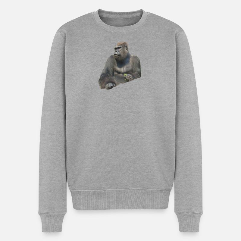 gorilla - Pull Premium bio Homme - gris chiné